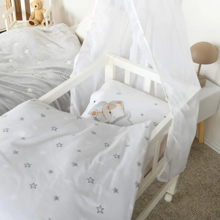 Baby Best Babybettwäsche Sleeping little bear, Renforcé, 2 teilig, Wendebettwäsche – Bild 2