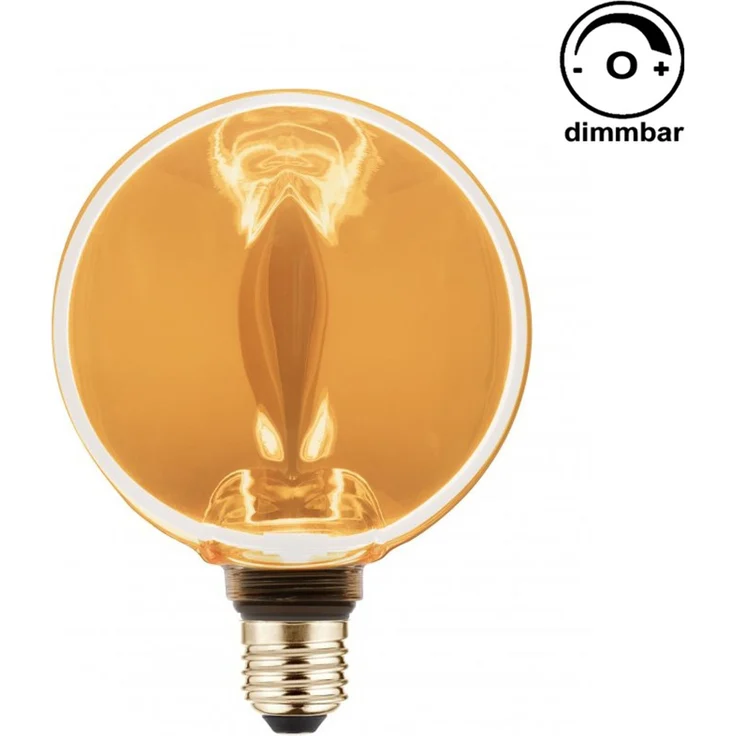 E27 LED Dimmbare Retro Vintage Nostalgie Filament Leuchtmittel Bernstein G130, E27, 4W, 190lm, 1800K – Bild 1