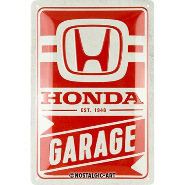 Nostalgic Art Blechschild Honda AM - Garage - 20x30cm – Metall – Mehrfarbig – 22424