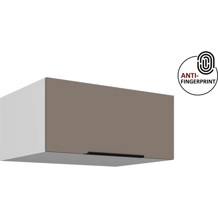 Küchen Aufsatzschrank 80 cm ARIA Sandgrau ultra matt + Weiss matt, hochwertige Fronten mit Anti Fingerprint Beschichtung Küchenzeile Küchenblock – Bild 7
