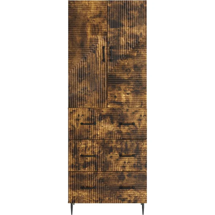vidaXL Schrankset 2 pcs Geräucherte Eiche 66 x 34,5 x 90 cm 3416642 – Bild 4
