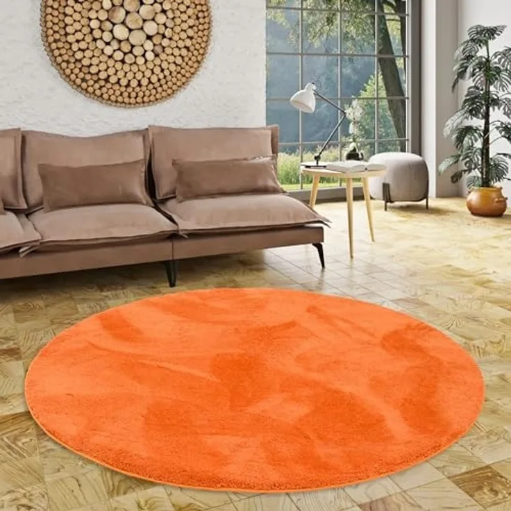 Pergamon Hochflor-Teppich Hochflor Super Soft Teppich Silky Rund, Rund, Höhe: 30 mm