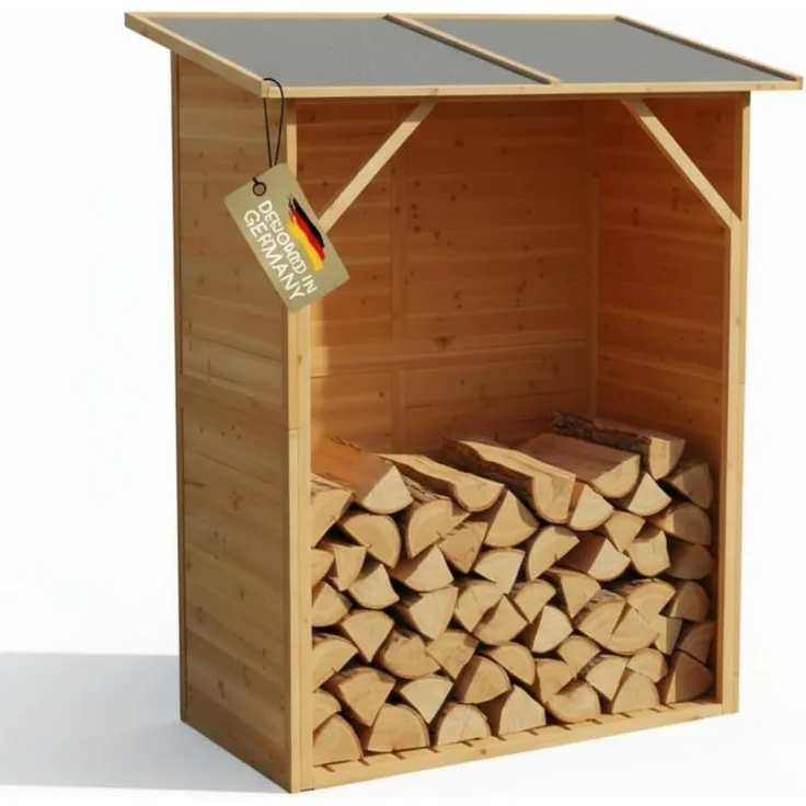 Kaminholzregal Brennholzregal Kaminholz Brennholz Regal Unterstand XXL Holz