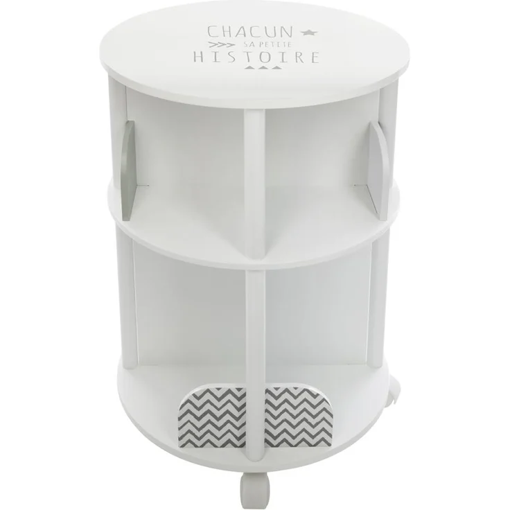 Bücherregal aus Holz für Kinderzimmer, Schrank mit Rädernrund – Bild 3