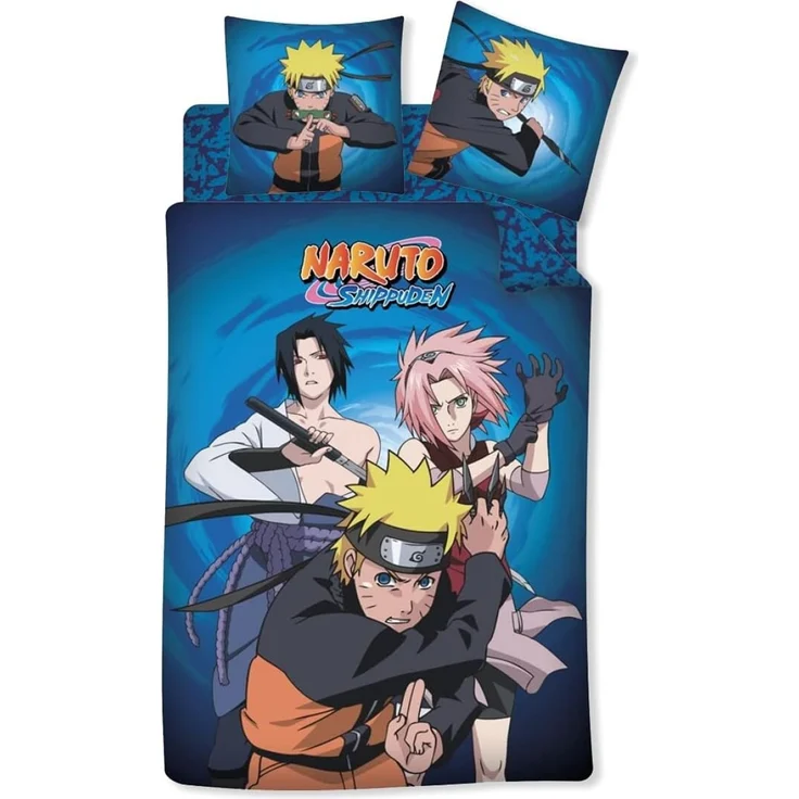 Naruto – Bettwäsche-Set mit 1x Bettbezug(140x200cm), 1x Kissenbezug(63x63cm) & 1x Spannbettlaken(90x200cm) – Bild 2