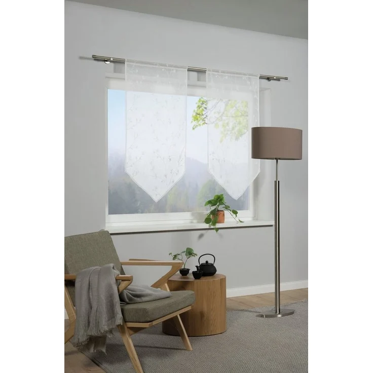 Gardinia Panneaux mit Stickerei weiß 60 x 120 cm – Bild 2