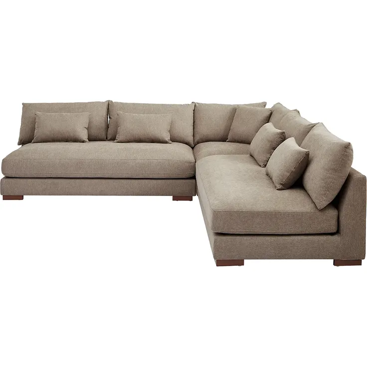 Vente-unique - SPERONE Sofa Stoff Schokoladenbraun - B 275 cm x H 85 cm x L 275 cm – Bild 2