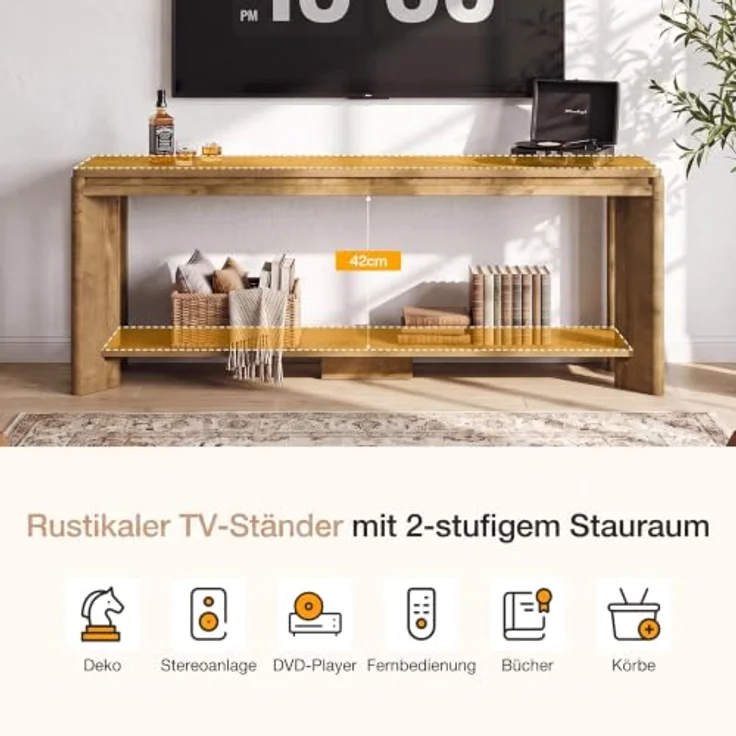 LITTLE TREE TV Schrank, für Fernseher bis zu 70 Zoll, 160cm Konsolentisch – Bild 5