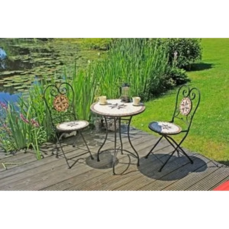 Garden Pleasure Balkonset 3tlg. Mosaik Amarillo Mosaik – Bild 6