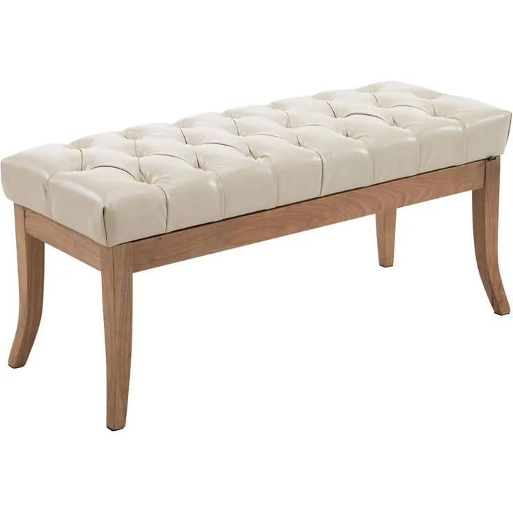 CLP Sitzbank Ramses Kunstleder antik-hell mit hochwertiger Polsterung,creme 100 cm
