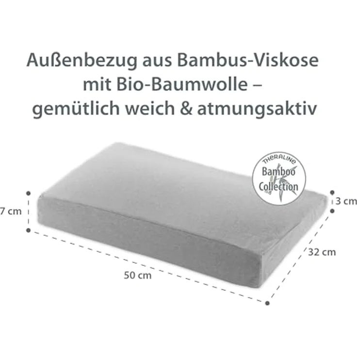 Theraline Kinderkopfkissen Mikroperlen Melange mittelgrau – Bild 3