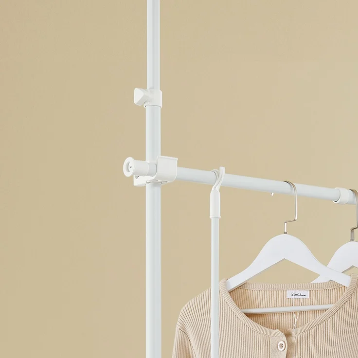 SoBuy KLS17-WN Garderobenständer, Metall, Pulverbeschichtung, Weiß, 151 x 214 x 54 cm – Bild 10