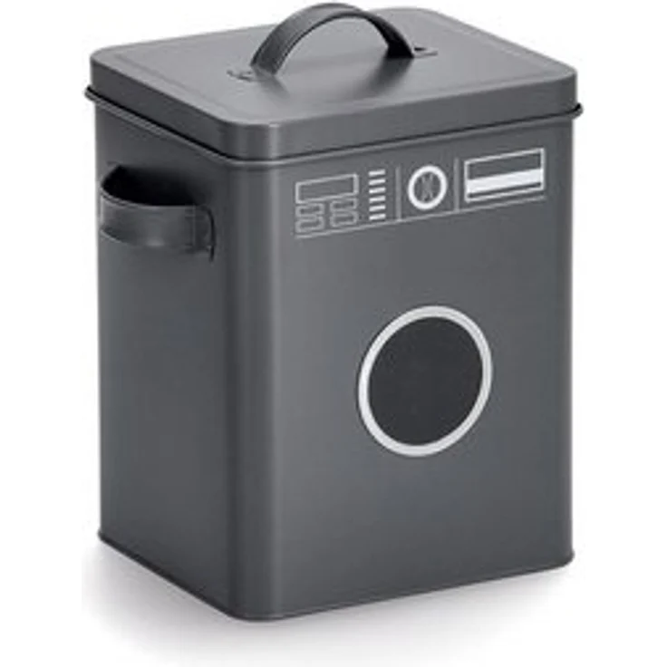 Zeller Present Aufbewahrungskorb Waschpulver-Box, Metall, grau – Bild 6