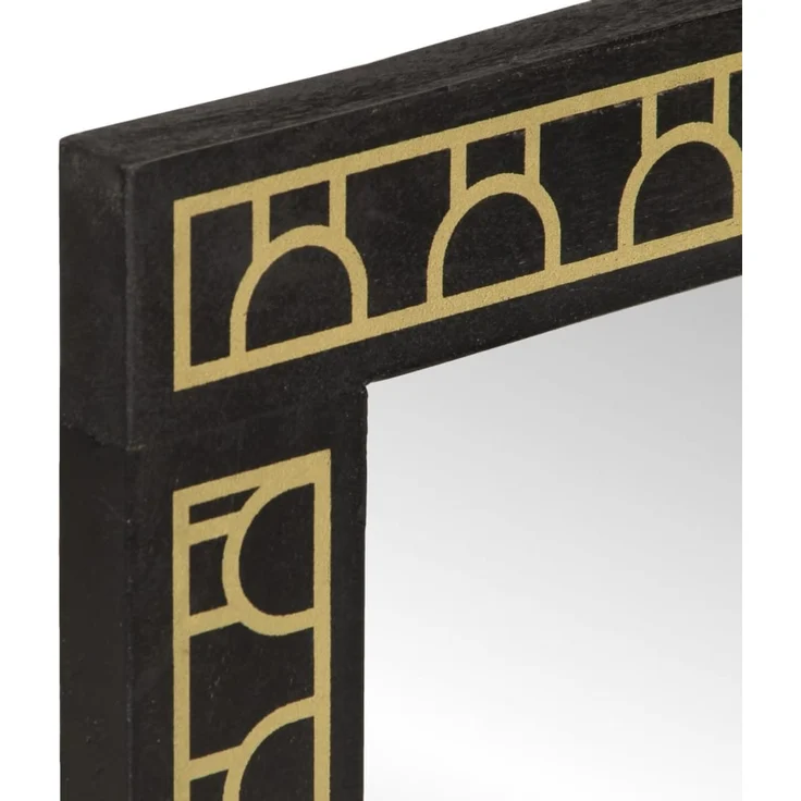 Badspiegel, Badezimmerspiegel 50x70x2,5 cm Massivholz Mango und Glas – Bild 6