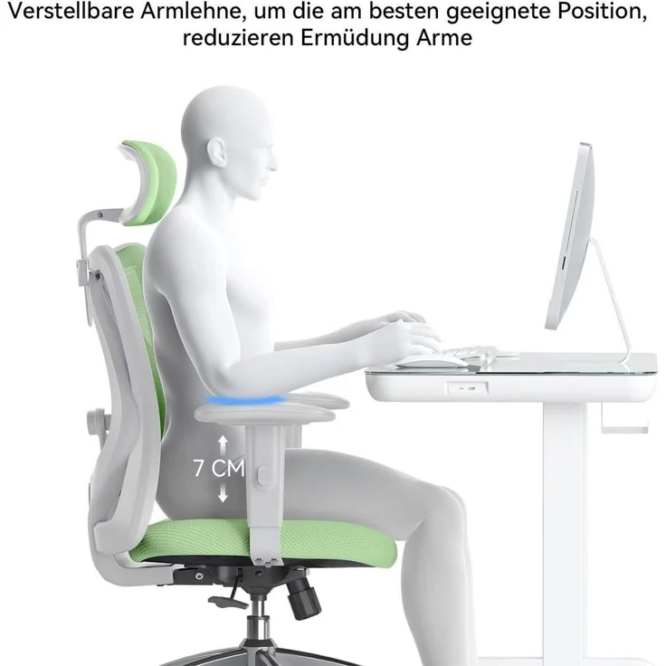 Ergonomischer SIHOO M18 Bürostuhl Verstellbare Kopfstütze – Bild 6