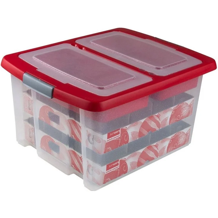 Sunware Aufbewahrungsbox Weihnachtskugelbox NESTA 32 Trays für 32 Kugeln Aufbewahrungsbox Kiste – Bild 3