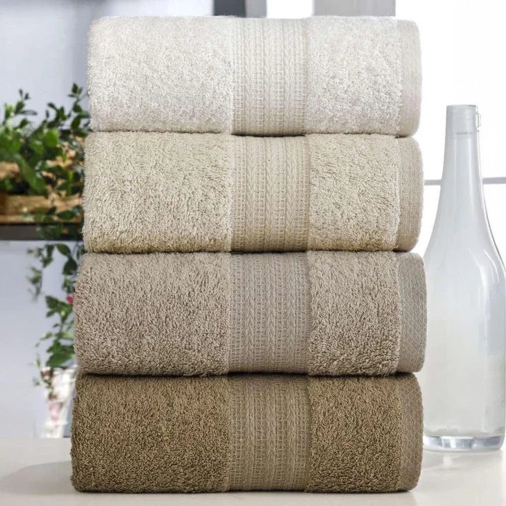 Mijolnir 'Rainbow - Brown' Handtuchset (4-teilig), Braun, 50 x 85 cm – Bild 3