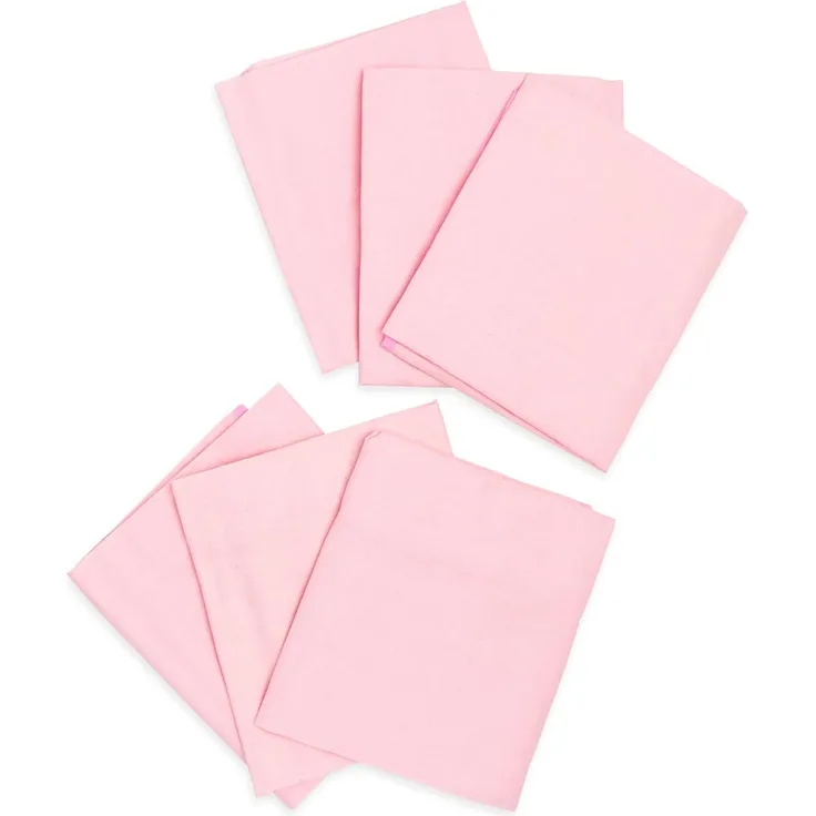 Ti TIN Bettlaken für Kinderbett, Packung enthält 6 Stück, 100% grüner Baumwolle, 53x132 cm