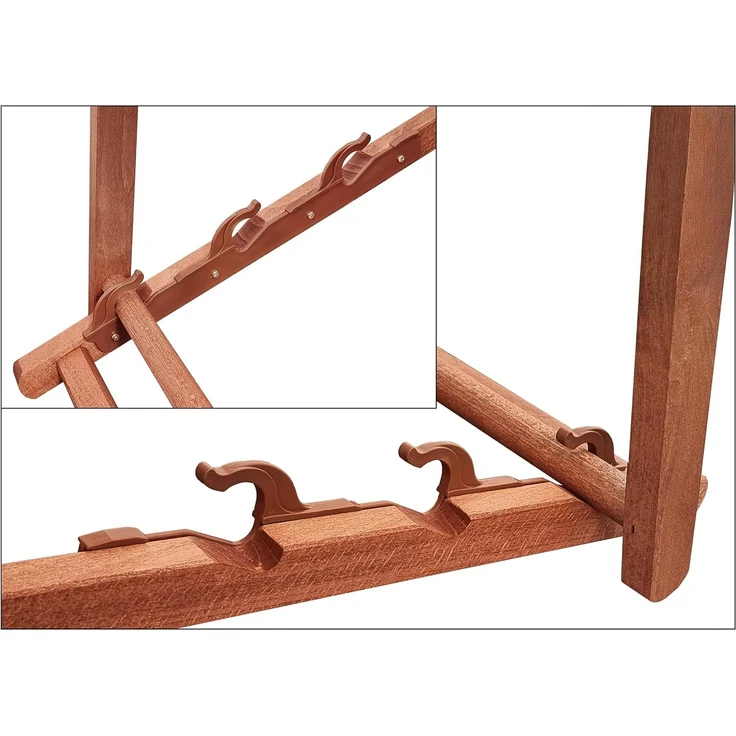 ERST-HOLZ Gartenliege Holz-Liegestuhl Sonnenliege Strandliege mit Stofffarbe Blau/Weiß – Bild 5