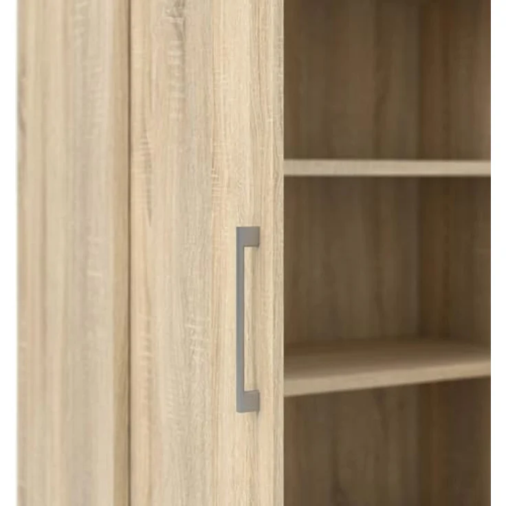 Dmora - Kommode Louna, Wohnzimmerbuffet, Wohnzimmer-Sideboard, Moderne Küchen-Speisekammer, 89x40 h186 cm, Eiche – Bild 8