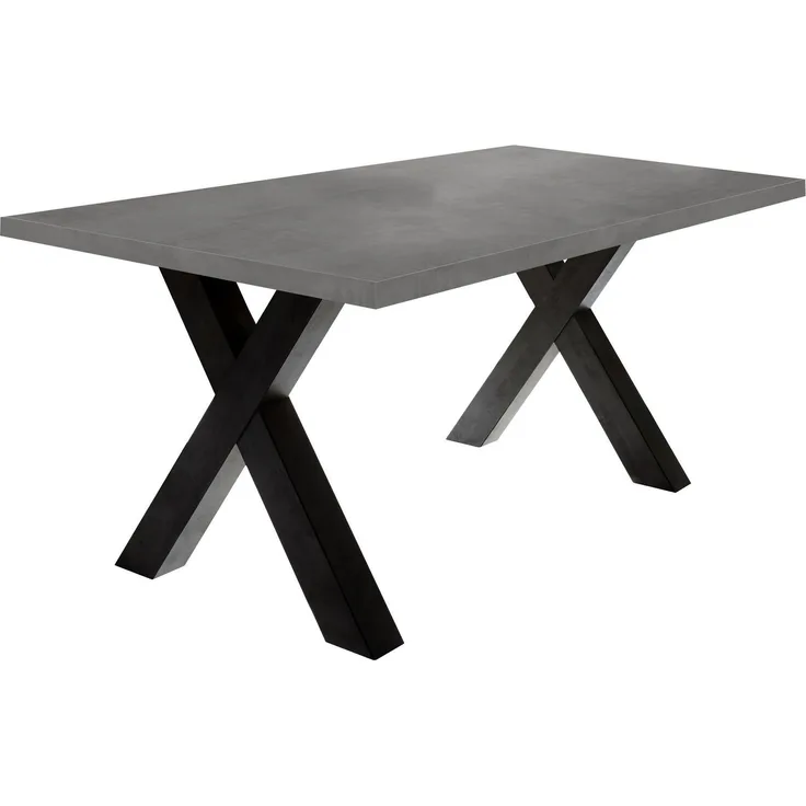 Esszimmertisch Eike 8 140 x 90 x 75 Esstisch Schwarzstahl/Graphit 13448-140