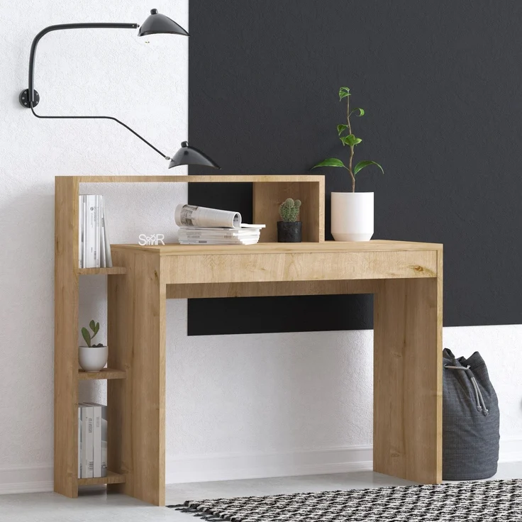 Skye Decor 'Uma' Schreibtisch, Eiche, 95 x 117 x 45 cm – Bild 2