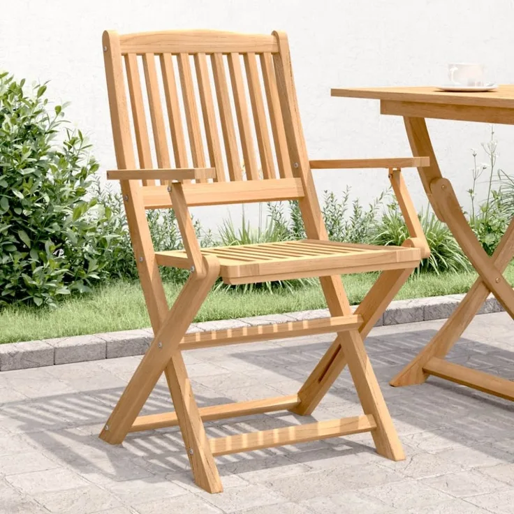 vidaXL Gartenstühle 2 Stk. Klappbar 54x61x88 cm Massivholz Akazie 365741