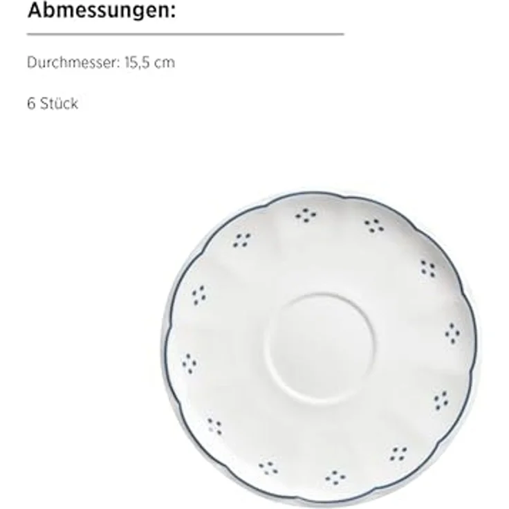 MÄSER Kaffeeservice Lova (18-tlg), 6 Personen, Porzellan, mit dekorativem Punktmuster – Bild 2