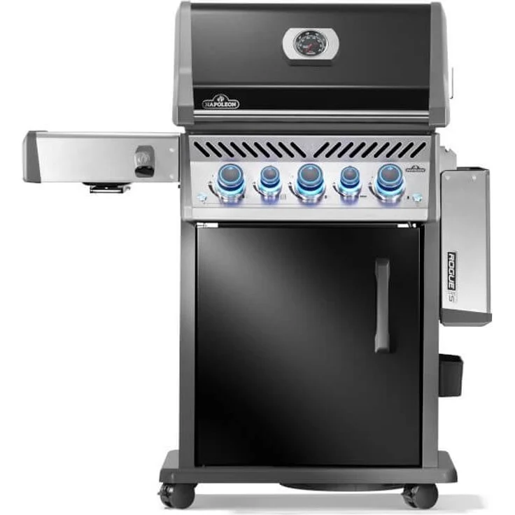 Rogue PRO-S 425 mit Gußrosten, Schwarz, inkl. Drehspieß – Bild 2