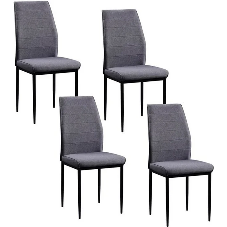 HTI-Living Esszimmerstuhl Stuhl Madison Webstoff Grau (Set, 4 St), Esszimmerstuhl – Bild 2
