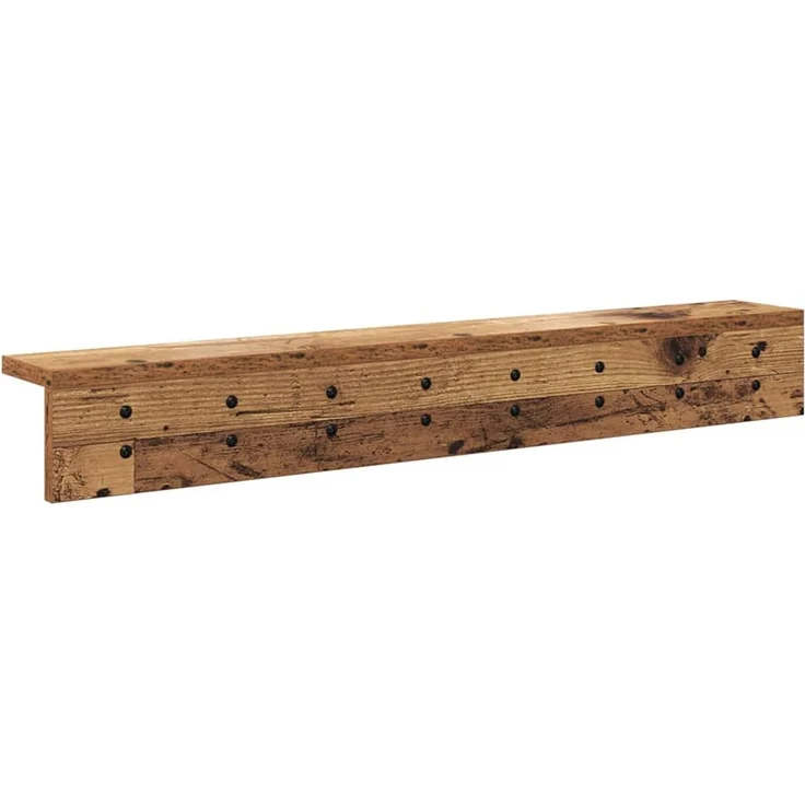vidaXL Wandmontierter nachttisch Altholz 80 x 10,5 x 10,5 cm 874369 – Bild 7