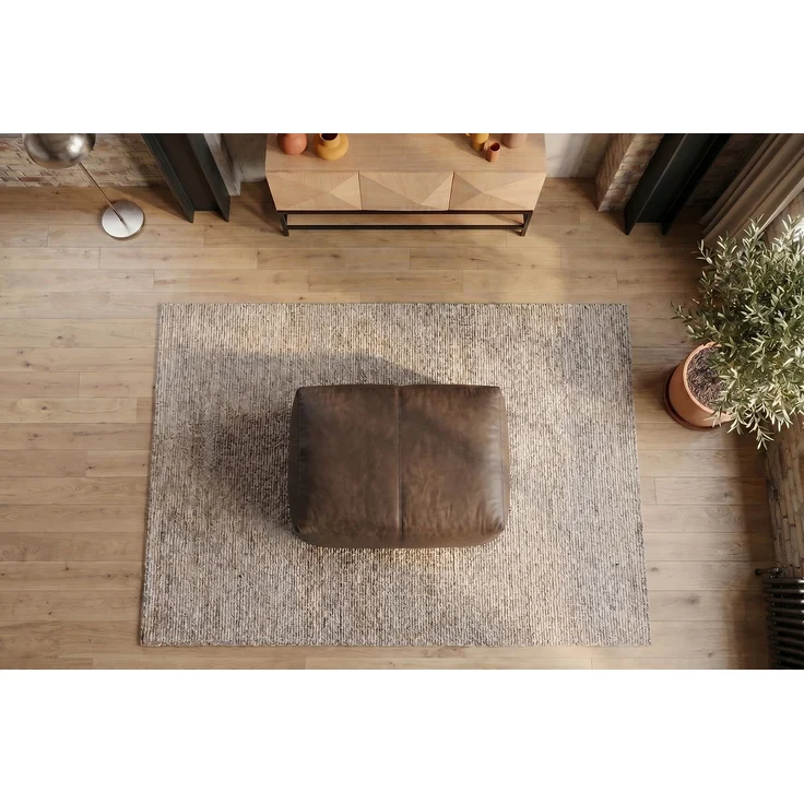 KAWOLA Polsterhocker CELESTE Hockerbank Leder dunkelbraun 48 x 80 x 120 cm – Bild 4
