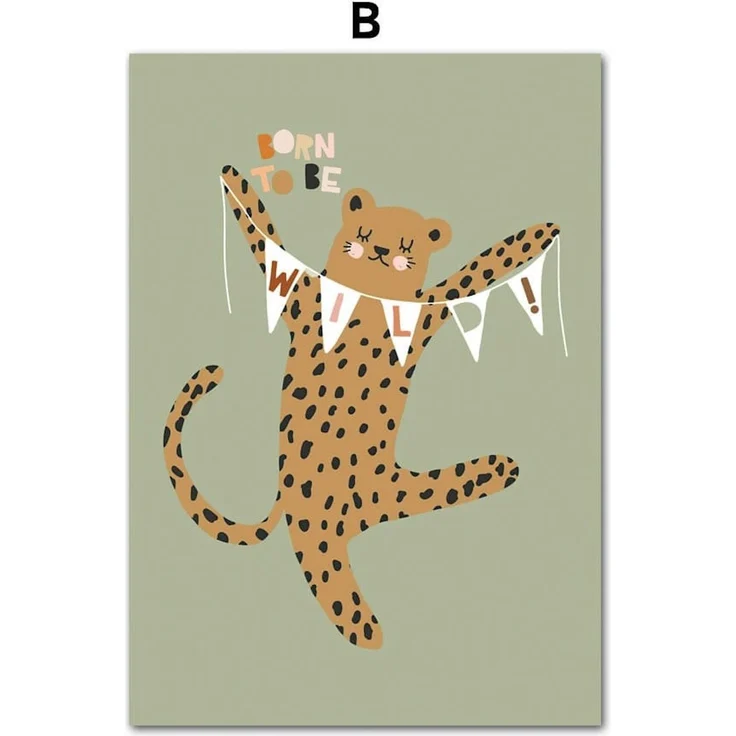 Poster Safari Hakuna Matata Löwe Regenbogen als Deko Print ohne Rahmen - B / 40 x 60 cm