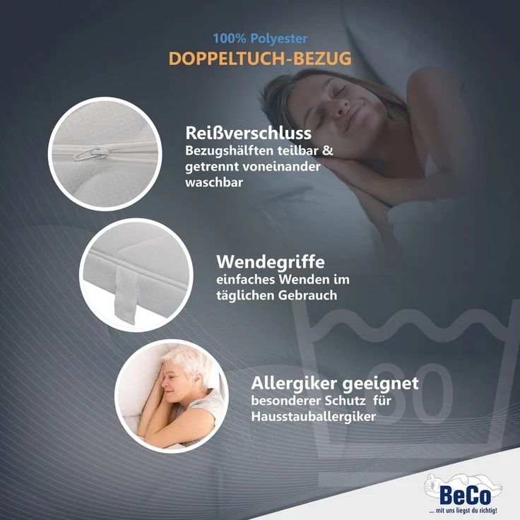 Komfortschaummatratze Medistar KS, Matratze Kaltschaum-Feeling 90x200 cm, 140x200 cm, Beco, 21 cm hoch, Geprüft mit 1,1* "SEHR GUT" & bewertet mit**Deutschland Favorit 2024 – Bild 2
