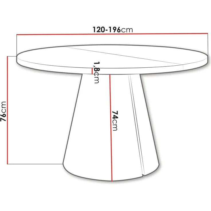Esszimmertisch Cezrin 120 (Farbe: Cashmere / Cashmere) – Bild 5