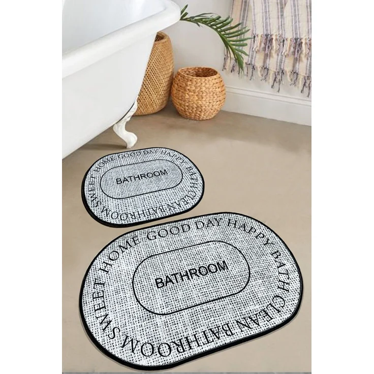 Mijolnir 'Baindos - Grey' Badematten-Set (2-teilig), Grau – Bild 1