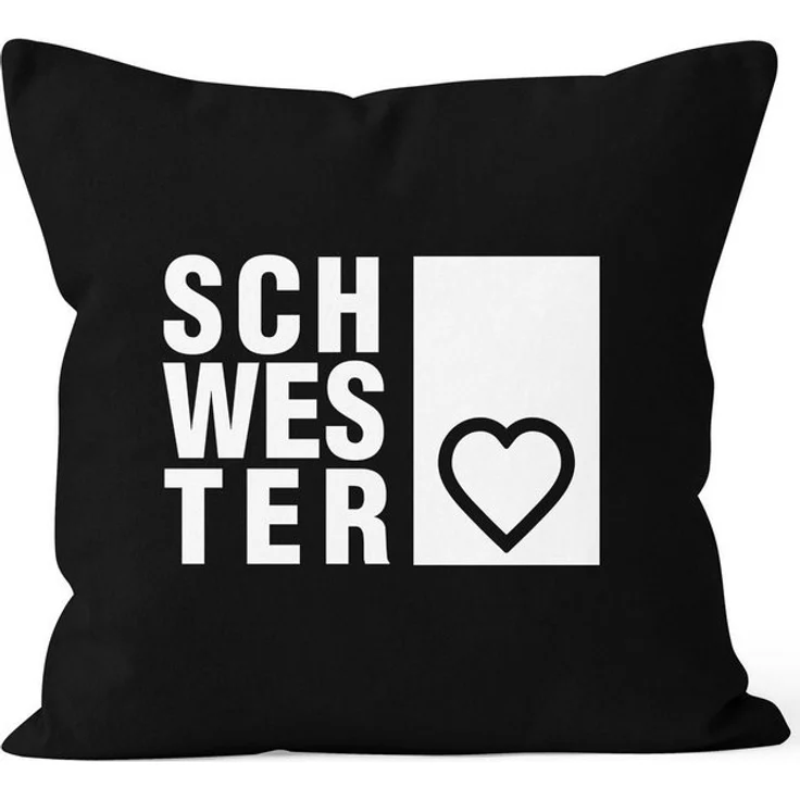 MoonWorks Dekokissen Kissenbezug Schwesterherz Schwester Geschenk Geburtstag 40x40 Moonworks® – Bild 3