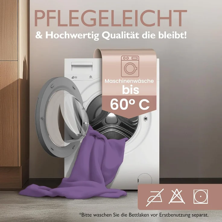 leevitex® Spannbettlaken für kalte Nächte – angenehm weich, passgenau, farbstark & pflegeleicht, Gummizug: Rundum – Bild 6