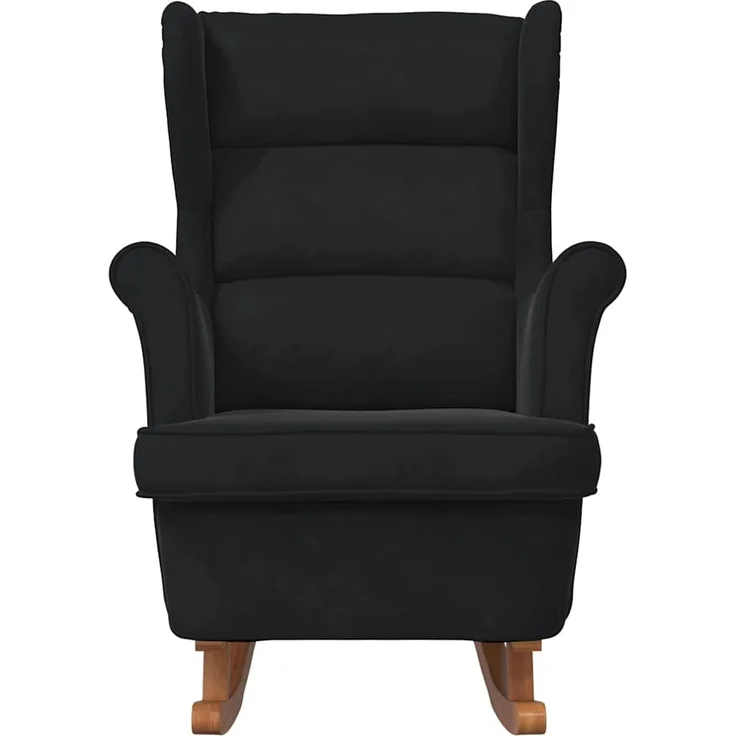 vidaXL Schaukelstuhl mit Kissen Schwarz 92 x 71 x 100 cm Sperrholz 42012852 – Bild 3