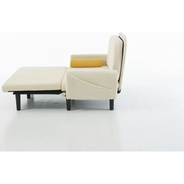 ZUBALIYA Sofa mit Stauraum, mit Cordbezug, mit Schaumstoffpolsterung, für Wohnzimmer und Apartments, mit stabilem Untergestell – Bild 9