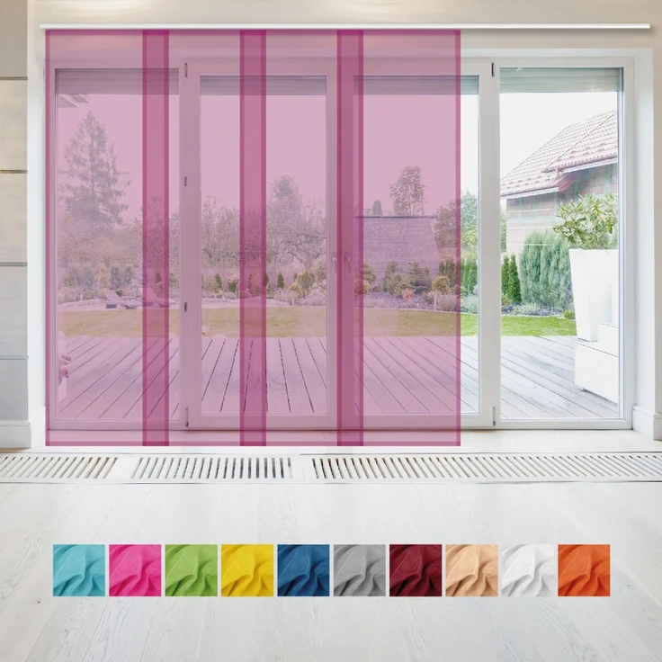 Bestlivings Flächenvorhang Noella bordeaux - beere ohne Technik, 60x245 cm – Bild 2