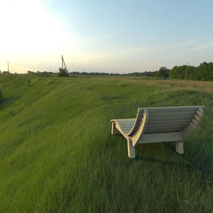 Gartenliege Relaxliege "Liege-Franzi" (Fichte) Breite 120cm Einstiegshöhe 40cm mit Füßen – Bild 6