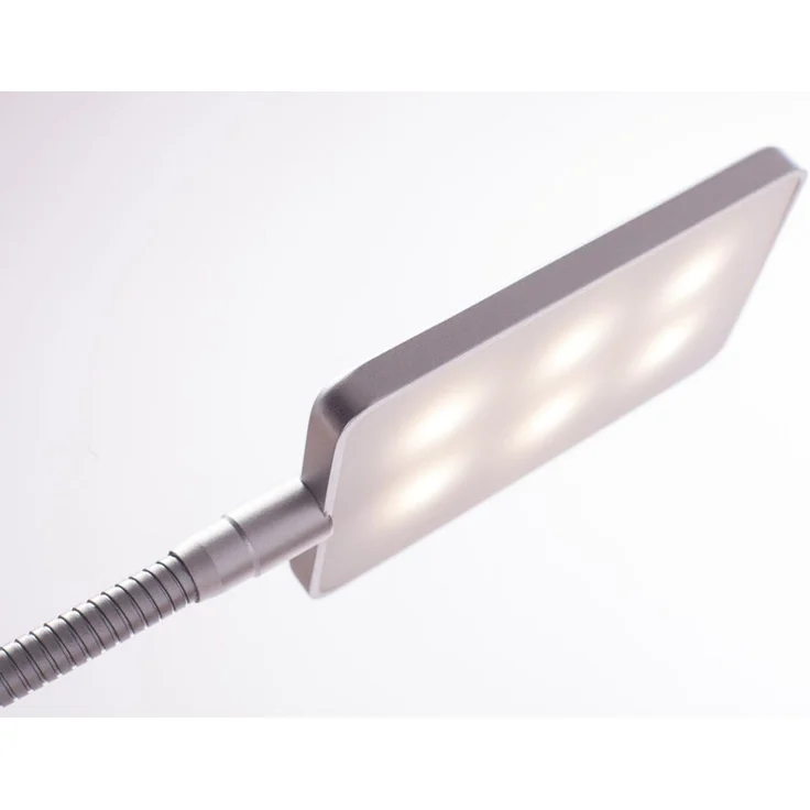 kalb Bettleuchte 4W LED Bettleuchte Leseleuchte Nachttischlampe Leselampe flexibel, 2er Set silbergrau, warmweiß – Bild 6