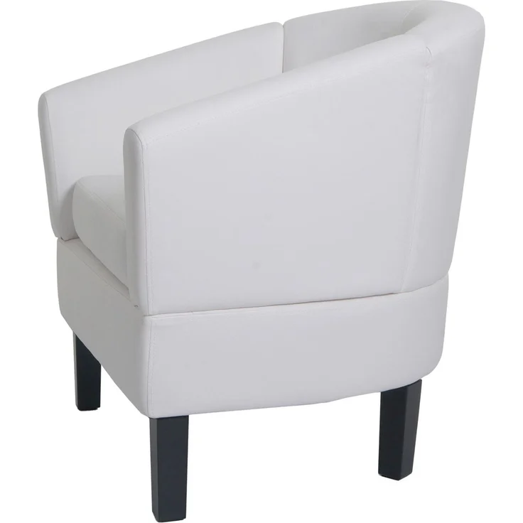 Lounge-Sessel HWC-O17, Sessel Clubsessel Cocktailsessel, FSC®-zertifiziert Kunstleder ~ weiß – Bild 8