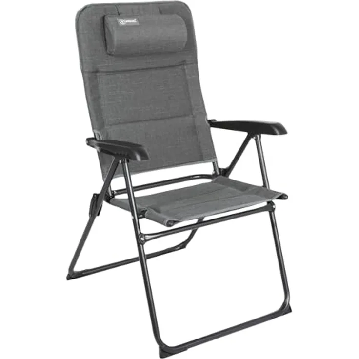 HOMECALL Campingstuhl Gartenstuhl Anglerstuhl Faltsessel Klappstuhl für Wohnwagen Outdoors (UV++ Olefin-Stoff), 5 fach Verstellbarer Rückenlehne, Hochlehner, Gepolsterter, bis 150kg
