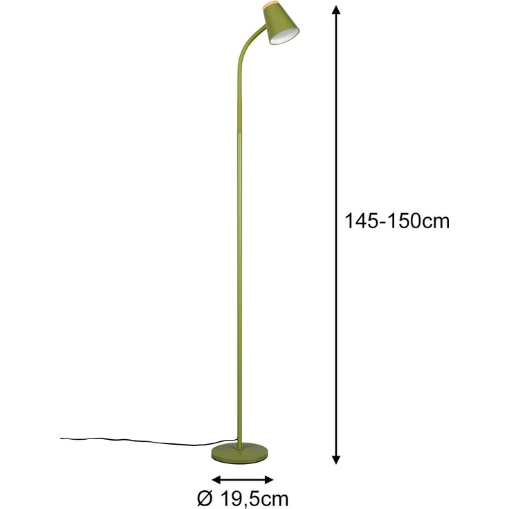 LED Stehlampe PONGO Grün flexibel biegsam, Höhe 145cm – Bild 4
