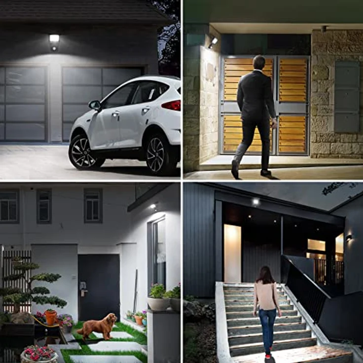 Lepro 50W LED Strahler mit Bewegungsmelder Außen, 4200LM Außenstrahler 5000K Kaltweiß Superhell Scheinwerfer, IP65 Wasserdicht Fluter, Ideale Aussenleuchte für Garten, Innenhöfe, Garage, Haus, Hotel – Bild 9