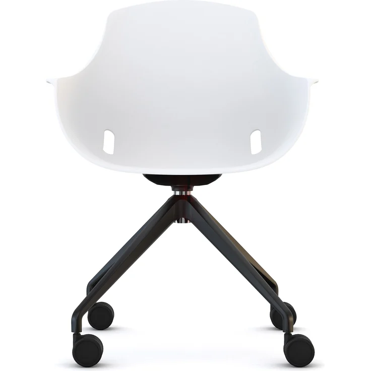 ASSMANN Schalenstuhl Consento Triest mit Rollen Schwarz 63x56x83cm Kunststoff – Bild 3