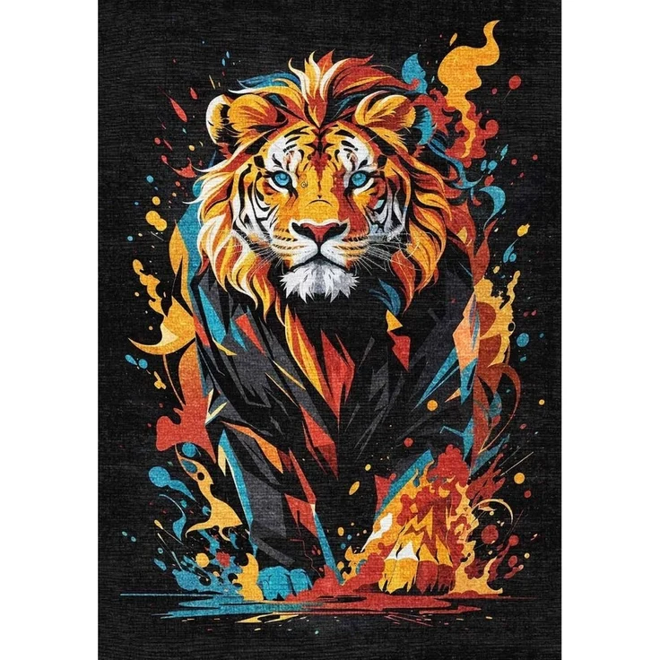 Bamyum Teppich Lions Teppich mit Chenille Druck, Gaming Videospiel Waschbarer Teppich, Einzelstück – Bild 1