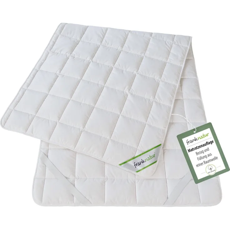 franknatur, Topper Unterbett Baumwolle, Baumwolle, Auflage aus reiner Baumwolle